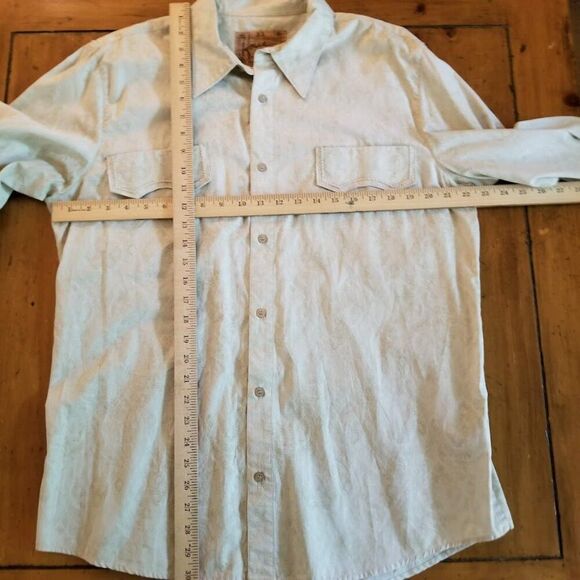 Howe Cream Tan Cotton Men's Embroidered Western Button Down Shirt XL - Picture 11 of 11